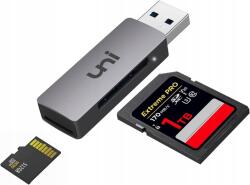 UNI Sd memóriakártya olvasó Tf Sdxc, Sdhc, MMC, Micro 2in1 Usb 3.0 Uni (lia25)