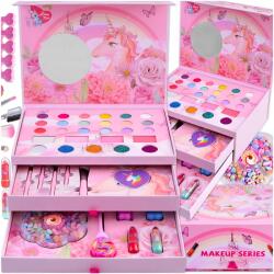MEMFLOW Összecsukható Láda Gyerek Kozmetikumok Unikornis Smink Gyöngyök Ajándék (ROZKŁADANY KUFEREK JEDNOROŻEC MEMFLOW)