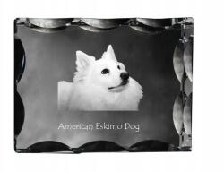 Art-Dog American Eskimo Dog kutya kép díszes kristályban, ajándéktárgy, dekoráció (5055882448544)
