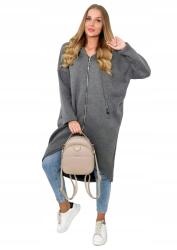 Kesi Melegítő pulóver hosszú grafit melange