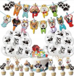  Lufi Szett Macska Születésnapra, lufik, topper, többszínű