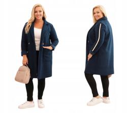 Kesi Sötét farmer női kabát Plus Size elegáns bélelt (5907302141002)