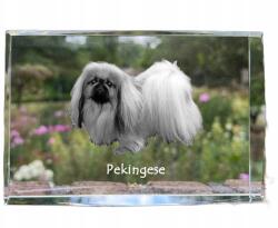 Art-Dog Pekingi kristályos kutya fotó, ajándéktárgy, trófea, köszönetajándék (5055882465817)