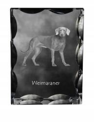 Art-Dog weimari vizsla kutya kép díszes kristályban, ajándéktárgy, lakásdekoráció (5055882447936)