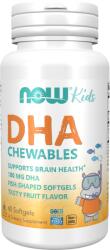 NOW DHA Kids Chewable (Omega-3), 100 mg, 60 capsule masticabile