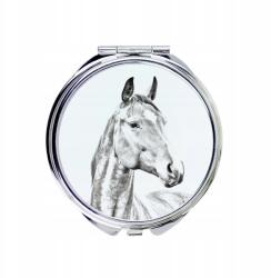  Warmblood amerikai kompakt zsebtükör lóval fényképpel (5055882483217)