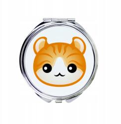 Amerikai curl kompakt zsebtükör macskával, aranyos grafikával (5056739255032)