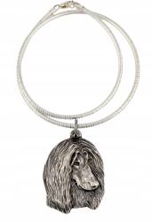Art-Dog Afgán agár nyaklánc kutyával, medál ezüst kígyó láncon (5906111282968)