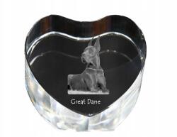 Art-Dog Német dog kristály szív, dísz, kutya fénykép ajándéktárgy (5055882444737)
