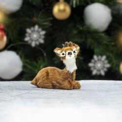  Őzike ülő barna prémium 6cm