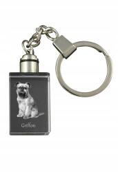 Art-Dog Brüsszeli griffendéles kristály kulcstartó kutya kulcstartó fényképpel (5055882426757)