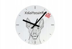  Meztelen mexikói kutya falióra lógó és álló kutyával, személyre szabható, 20 cm (5060381106529)