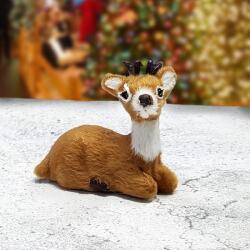  Őzike ülő aranybarna prémium 6cm