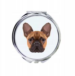  Francia bulldog kompakt zsebtükör geometrikus kutyával (5056739225479)