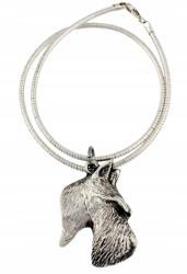 Art-Dog Skót terrier nyaklánc kutyával, medál ezüst kígyó láncon (5906111282562)