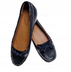 Sebago Női Bebújós Papucs, sötétkék, Size 35, 5, bőr (11111)