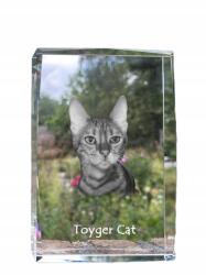Art-Dog Macska toyger fotó kristály, ajándéktárgy, trófea, köszönetajándék (5055882467941)