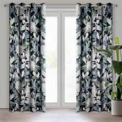Takoy Draperie gata făcută SALLY din catifea cu imprimeu botanic frumos 140 x 270 cm