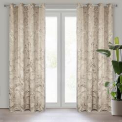Takoy Draperie DEBRA din catifea moale cu imprimeu metalic model frunze de palmier