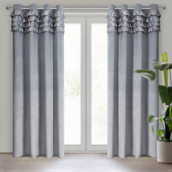 Takoy Draperie ERIN din catifea decorată cu volane fine 140 x 250 cm-HF-432661