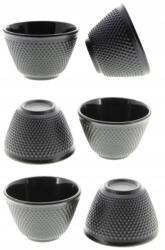 sklep. sokomedica Öntöttvas Csészék 6 db-os Öntöttvas Teáskészlet Fekete Zománcozott (882470)