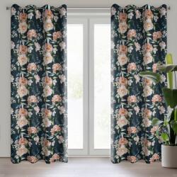 Takoy Draperie gata făcută MARILA din stofă tip oxford decorată cu imprimeu trandafiri 140 x 270 cm