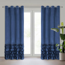 Takoy Draperie CARLI din velur decorată cu volane și o dungă sclipitoare de pietricele 140 x 250 cm