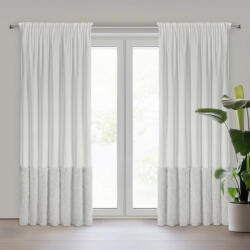 Takoy Draperie MARION din velur decorată în partea de jos a țesăturii cu o bandă de blană artificială moale 140 x 270 cm