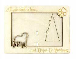 Art-Dog Bordeaux-i kutya gravírozott képkeret kutyával, kutya neve (5906111233069)