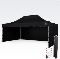 BRIMO Bemutató sátor 4x6m - plusz 3 oldalfal - Fekete