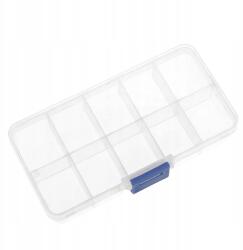 Sunlight Műanyag Rendszerező Doboz 10 Rekeszes 6 Db Átlátszó (0230)