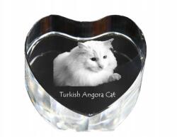 Art-Dog Macska Török angóra kristály szív, dísz, macska fénykép ajándéktárgy (5055882446656)