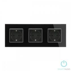 Smarthugo Hármas Sorolt Fekete Üvegkeretes Konnektor (sh3555002)