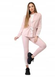 Kesi Női pamut szett púderrózsaszín csíkokkal és húzózsinórokkal (5907302901125)