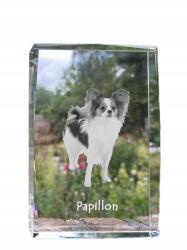 Art-Dog Papillon kutya kép kristályban, ajándéktárgy, trófea, köszönetajándék (5055882466449)