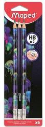 Maped háromszög grafitceruza radírral 6 db-os - Deepsea Paradise (IMA851809)