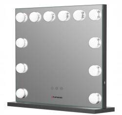 Humanas Nagy Kozmetikai Smink Tükör Megvilágított Led Elegáns Fekete (HS-HM02)