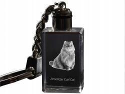 Art-Dog Amerikai macska curl kristály kulcstartó világító fényképes kulcstartó (5055882428713)