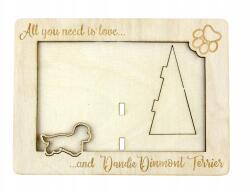 Art-Dog Dandie Dinmont terrier gravírozott képkeret kutyával, kutya neve (5906111216871)