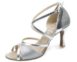 Artis női tánccipő - DL-49 ezüstszínű 7 cm Flare Méret: 37