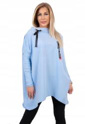 Kesi Oversize pulóver aszimmetrikus oldalakkal, kék