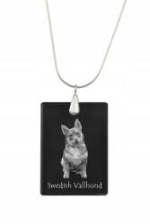 Art-Dog Svéd Vallhund ezüst nyaklánc kristály medállal, kutyával (5055882454842)