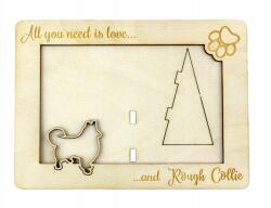 Art-Dog Skót juhászkutya, Collie rough gravírozott képkeret kutyával kutya neve (5906111215973)