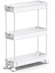 Spacekeeper Gurulós Könyvespolc 3 Szintes Rendszerező Fehér Műanyag Babakocsi (SPKSC302G-EU)