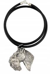 Art-Dog Kerry Blue terrier nyaklánc kutyával, kézműves medál, medál (5906111281428)