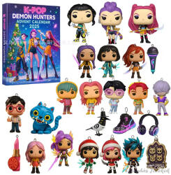 Jiehan Electronic Commerce Co. Ltd 24 db-os K-Pop Demon Hunters Adventi kalendárium naptár akasztós figurák Új verzió