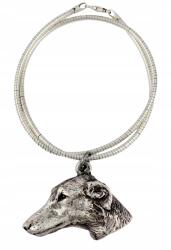 Art-Dog Afrikai agár, Azawakh nyaklánc kutyával, ezüst láncon medál (5906111283255)