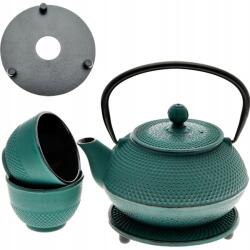 sklep. sokomedica Vízforraló 0.8L Öntöttvas Teáskanna x2 Csésze Alátét Teafűszer Szűrővel (206378)