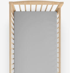 Goldea gyermek pamut lepedő kiságyba - szürke 60 x 120 cm