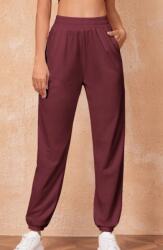 Shein Melegítőnadrág Zsebekkel Bordó 34 V3M